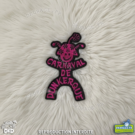 Ecusson brodé Mr Carnaval Rose