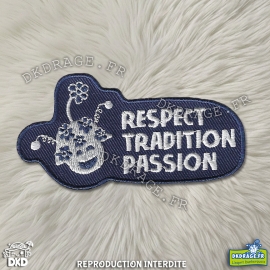 Ecusson brodé Respect Tradition Passion Ecusson brodé Respect Tradition Passion