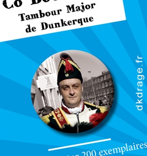 Pins / badge tambour major Carnaval Dunkerque pour clet'che Wormhout