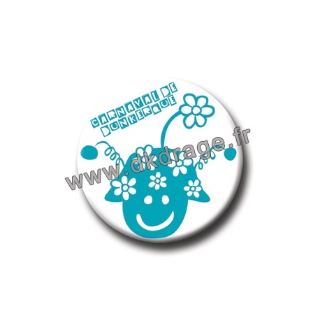 Badge / Magnet Mr Carnaval Bleu