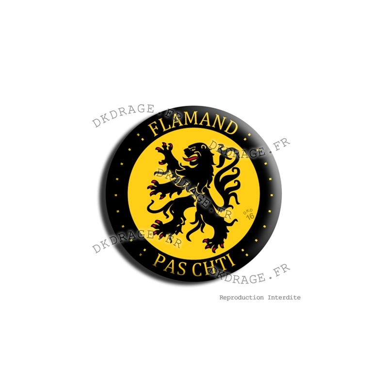Badge Carnaval De Dunkerque - Lion Des Flandres Personnalisé
