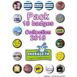 Pack 18 badges - Collection 2018