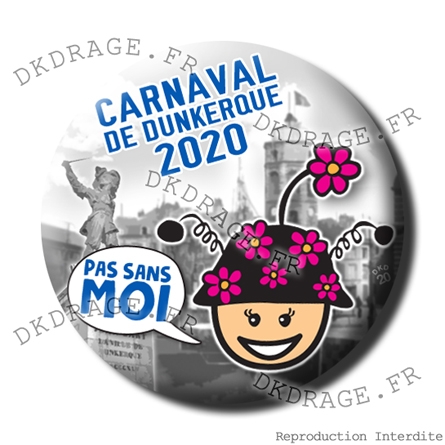 Badge Carnaval de Dunkerque 2020 collector - Femme