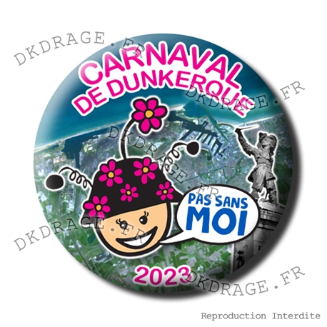 Badge / Magnet Carnaval de Dunkerque 2023 collector - Femme