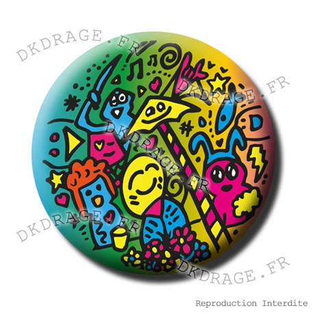 Badge / Magnet Dunkerque Doodle