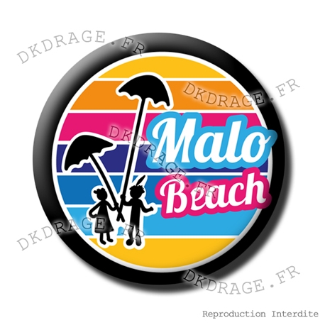 Badge / Magnet Malo Beach