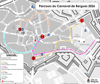 Parcours de la bande de Bergues 2026